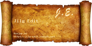 Jilg Edit névjegykártya